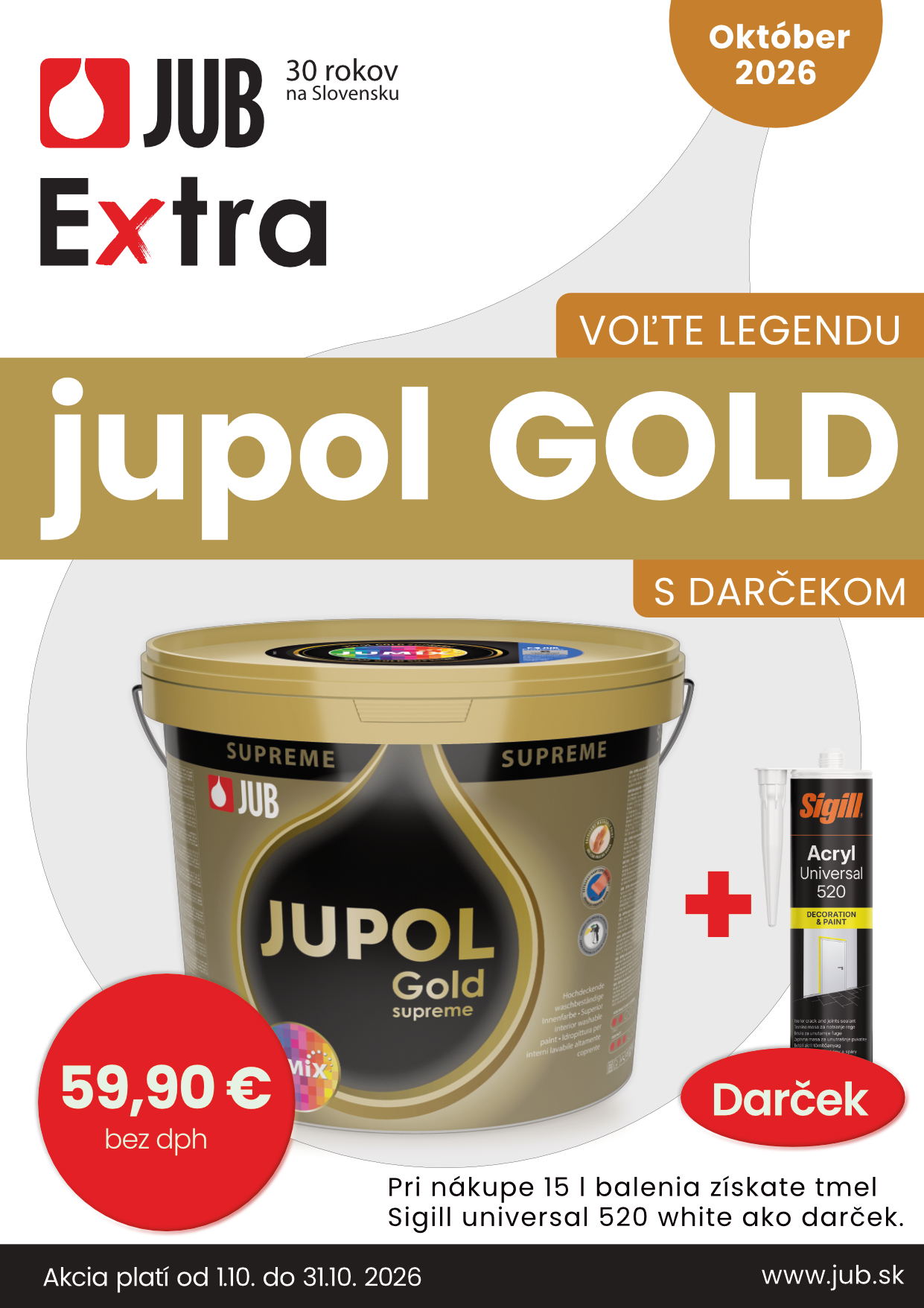 Akciový plagát JUB EXTRA, október 2026